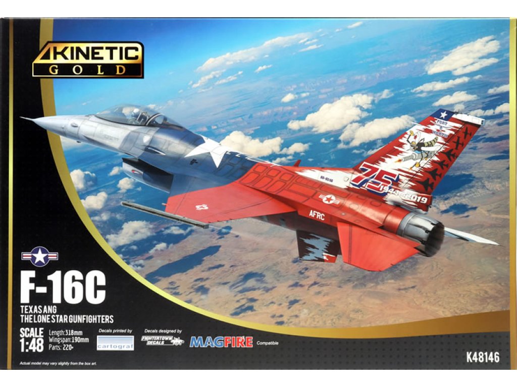 KINETIC 1/48 F-16C Texas ANG The Lonestar Gunfighters