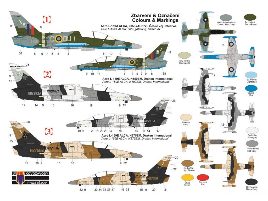 KOVOZÁVODY 1/72 Aero L-159A/E Alca Special Markings