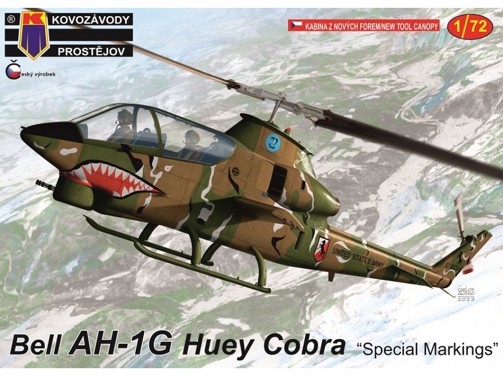 KOVOZÁVODY 1/72 AH-1G Huey Cobra Special Markings 3x camo