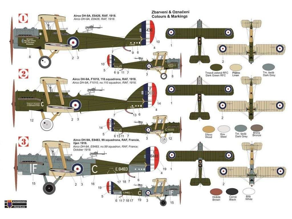 KOVOZÁVODY 1/72 Airco DH-9A RAF