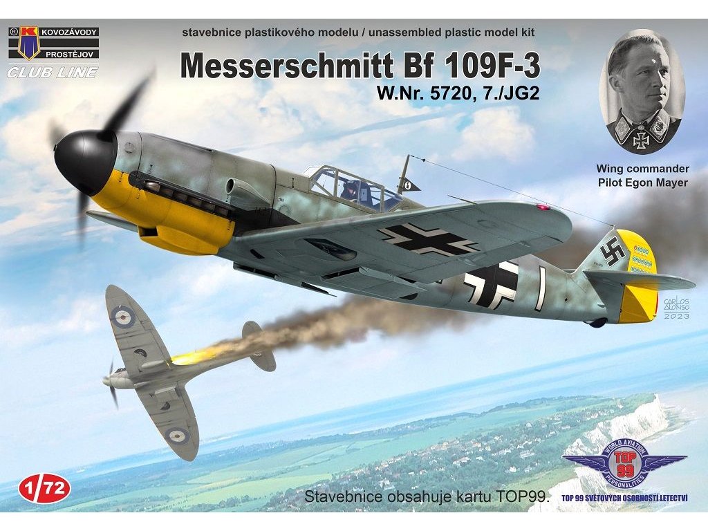 KOVOZÁVODY 1/72 Bf 109F-3 Egon Mayer, 1941 CLUB LINE