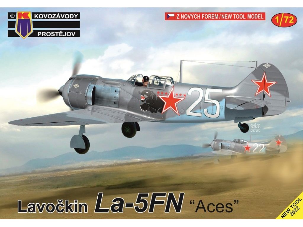 KOVOZÁVODY 1/72 Lavochkin La-5FN Aces 3x camo