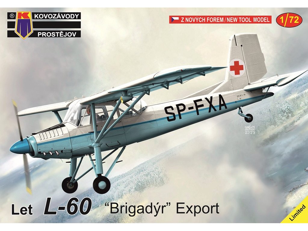 KOVOZÁVODY 1/72 Let L-60 Brigadyr Export 3x camo