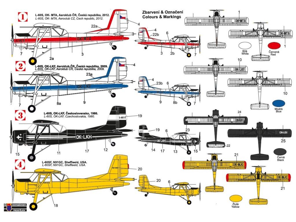 KOVOZÁVODY 1/72 Let L-60S Brigadyr 4x camo