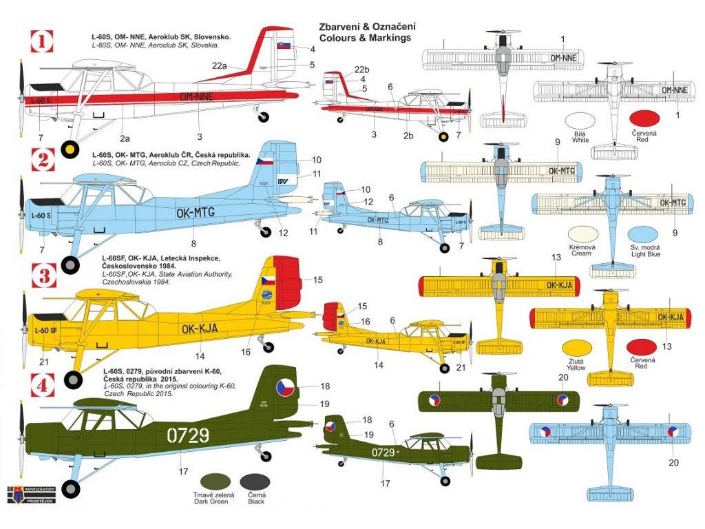 KOVOZÁVODY 1/72 Let L-60S/SF Brigadyr 4x camo