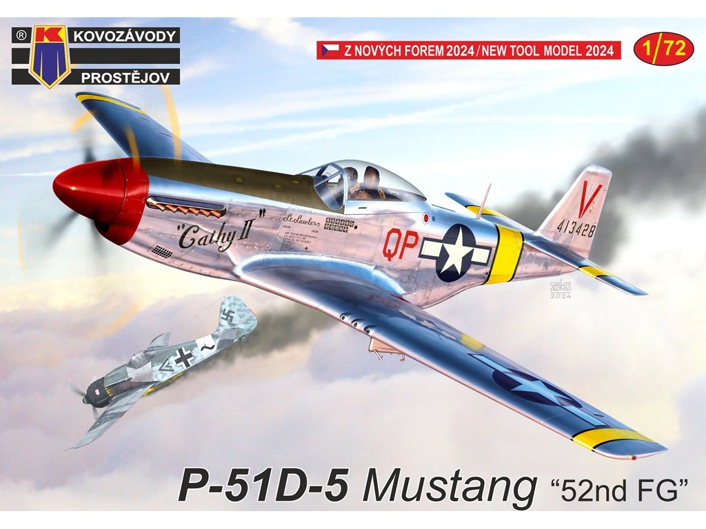 KOVOZÁVODY 1/72 P-51D-5 Mustang 52nd FG 3x camo