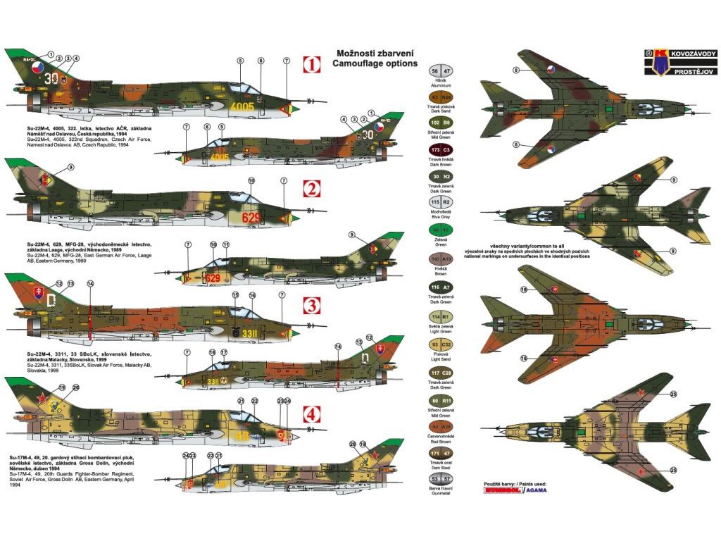 KOVOZÁVODY 1/72 Su-22M4 Warsaw Pact  re-issue