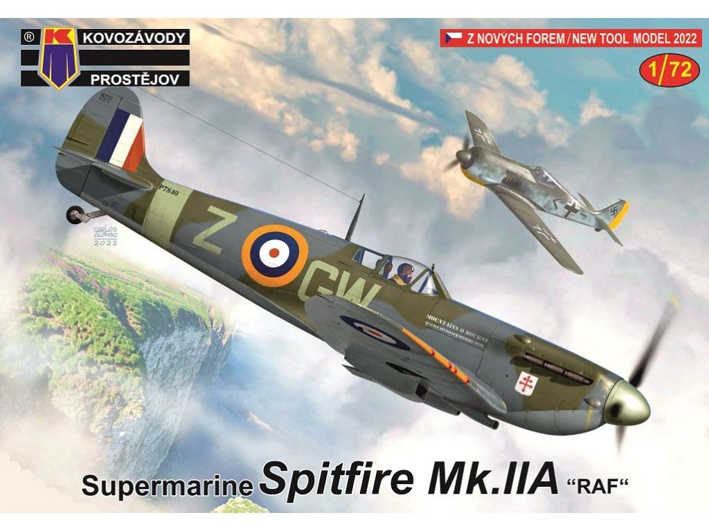 KOVOZÁVODY 1/72 Supermarine Spitfire Mk.IIA RAF 3x camo