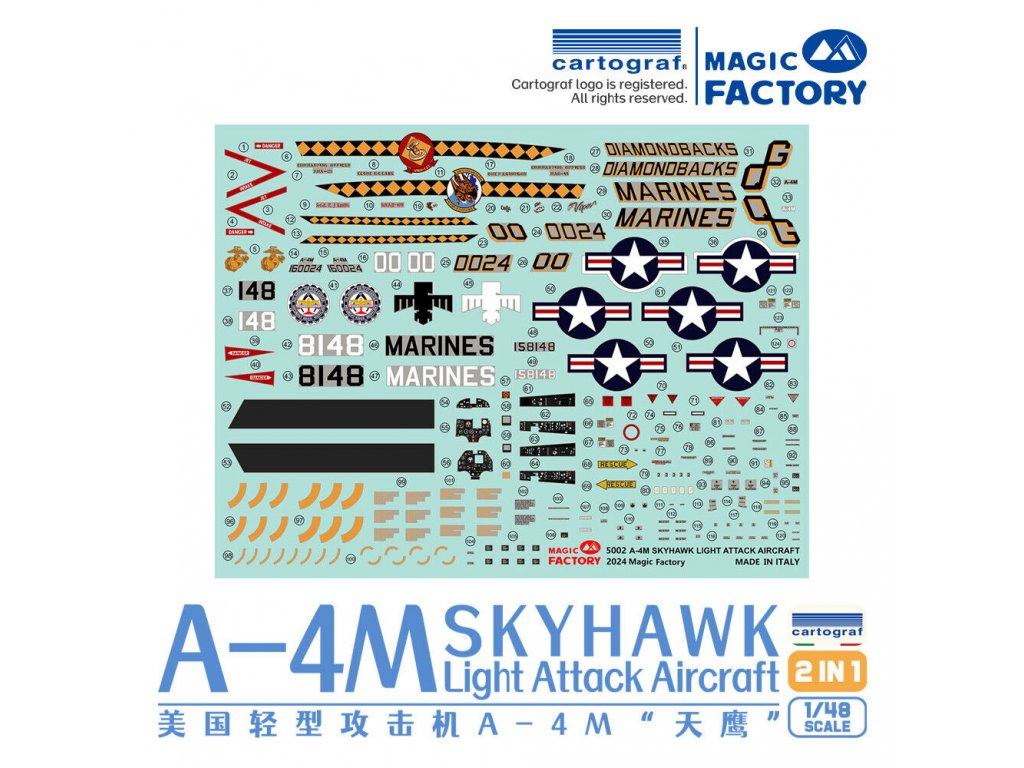 MAGIC FAC 5002 1/48 A-4M Skyhawk Light Attack Aircraft 2 in 1