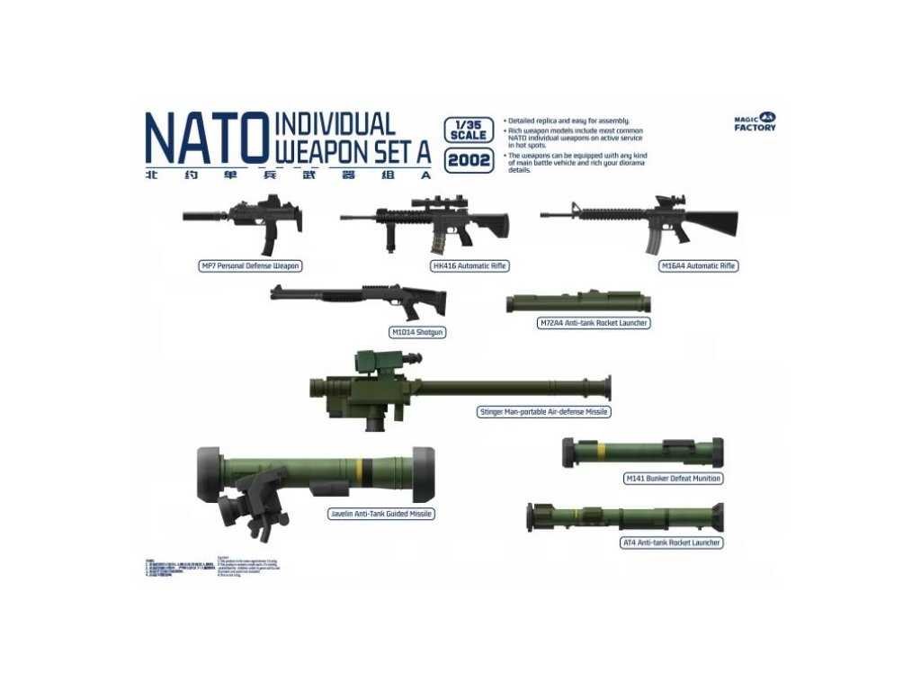 MAGIC FACTORY 1/35 NATO Individual Weapon Set A 