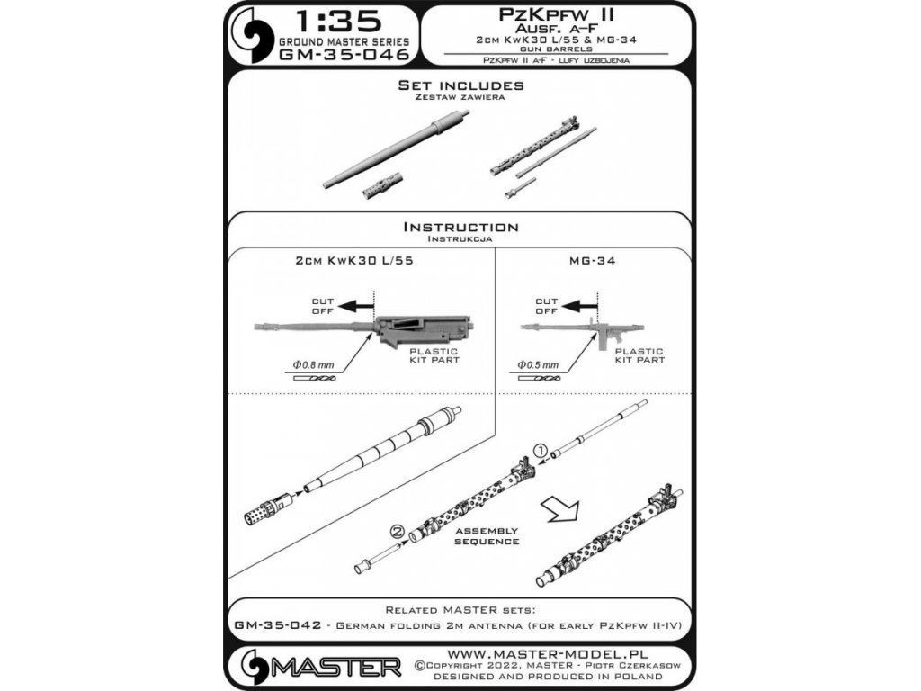 MASTER_PL 1/35 PzKpfw II Ausf. A-F 2cm KwK30 L/55 & MG-34