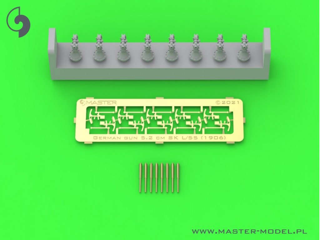 MASTER_PL 1/350 SMS Emden - 5,2cm SK L/55 guns (8 pcs.)