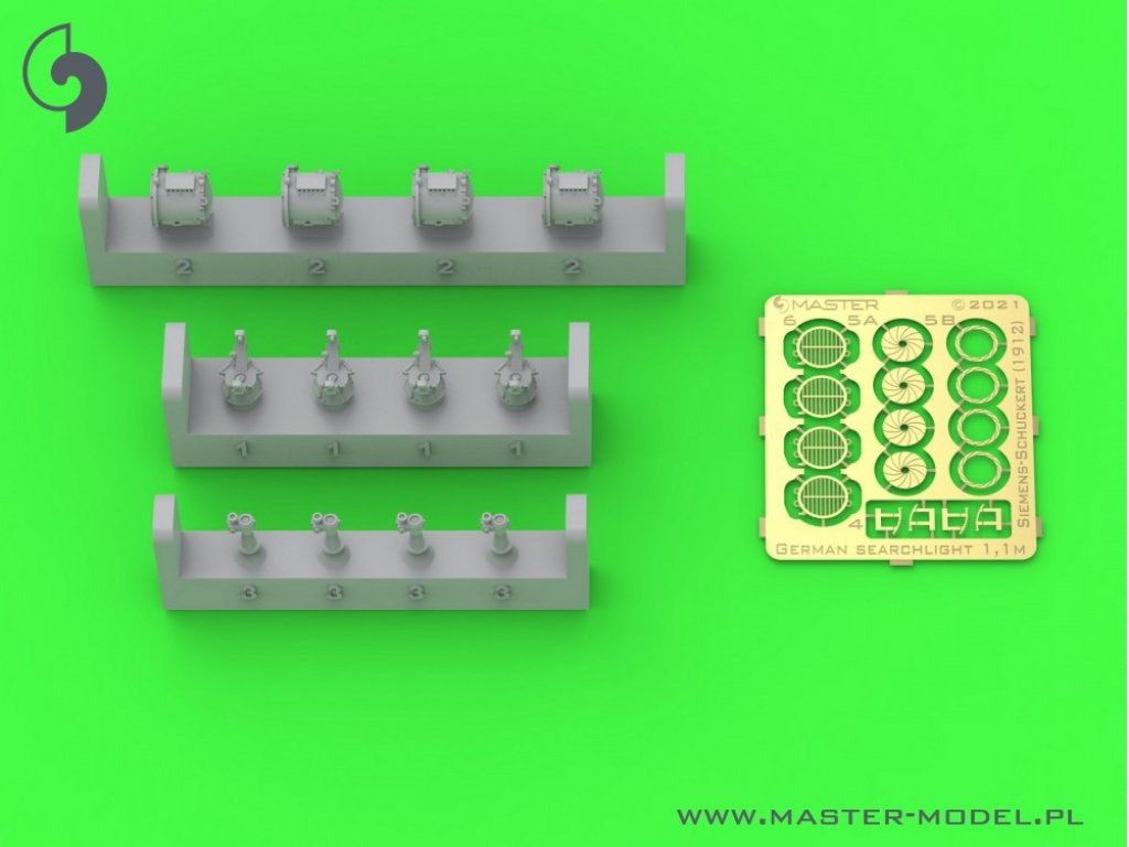 MASTER_PL 1/350 SMS Emden - German searchlight 1,1m (4 pcs.)
