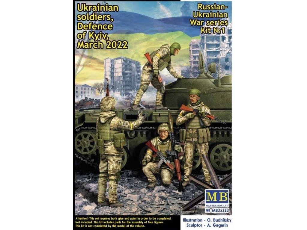 MASTERBOX 1/35 Russian-Ukrainian War series Kit No 1. Ukrainian soldiers, Defence of Kyiv, March 2022