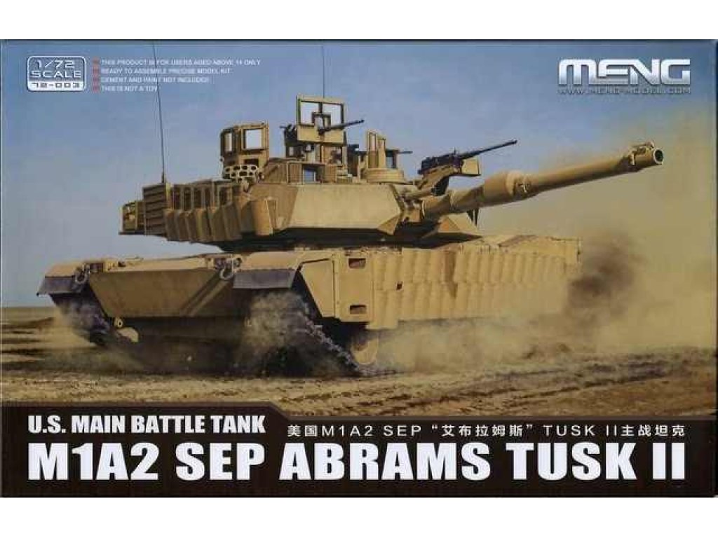 MENG 1/72 U.S. Main Battle Tank M1A2 SEP Abrams Tusk II