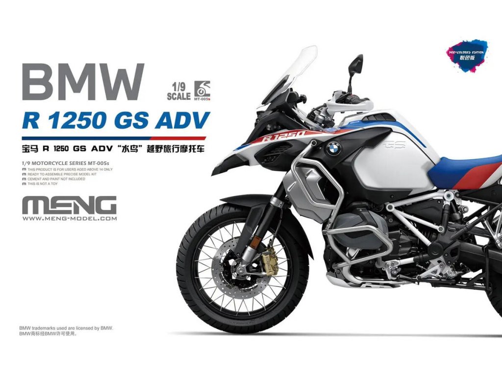 MENG MT-005S 1/9 BMW R 1250 GS ADV (Pre-Colored Edition)