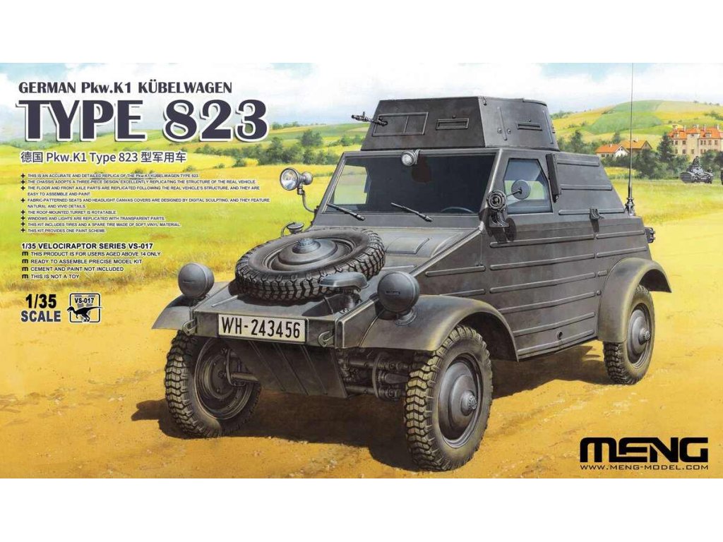 MENG VS-017 1/35 German Pkw.K1 Kubelwagen Type 823