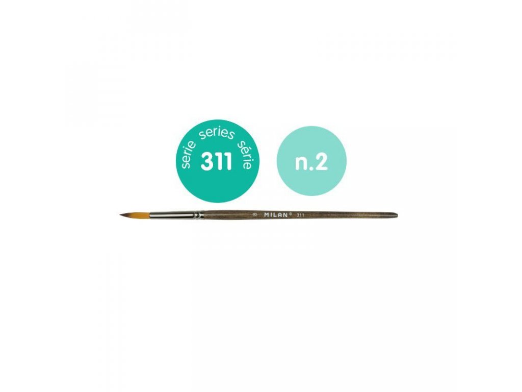 MILAN Štětec 80462 Round synthetic bristle paintbrush series 311 no. 2