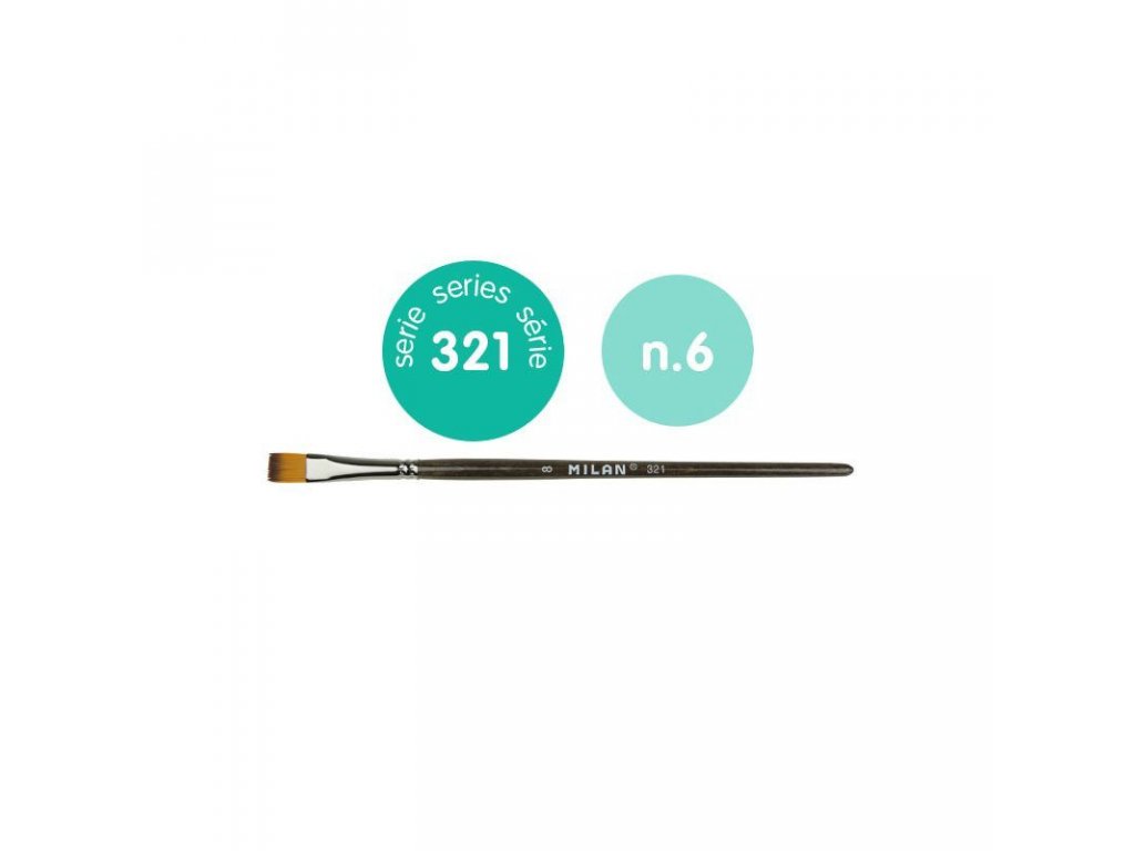 MILAN Štětec 80477 Flat synthetic bristle paintbrush Series 321 no. 6