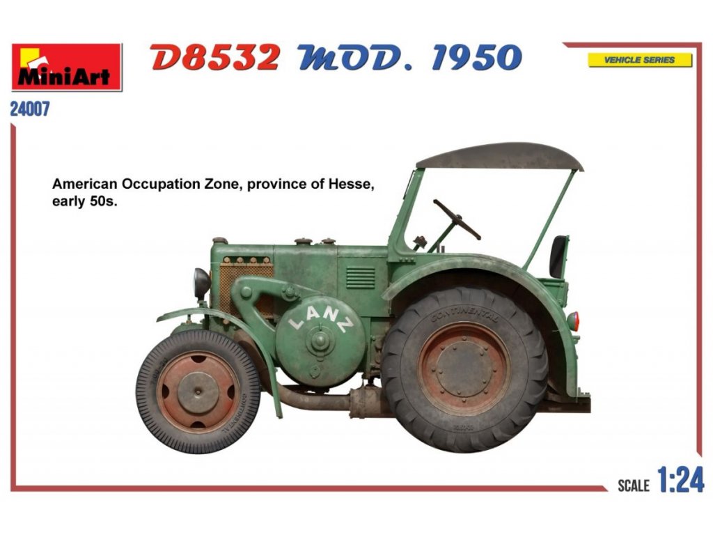 MINIART 1/24 D8532 Mod. 1950 German Traffic Tractor