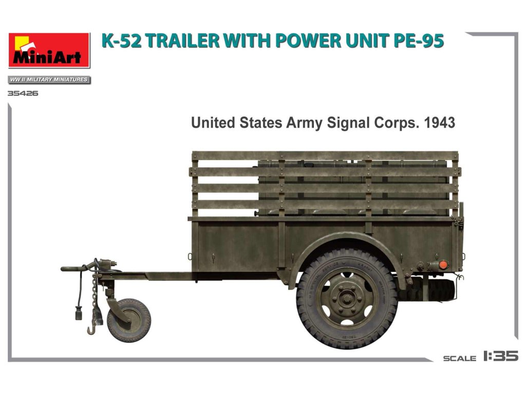 MINIART 1/35 35426 K-52 Trailer w/ Power Unit PE-95