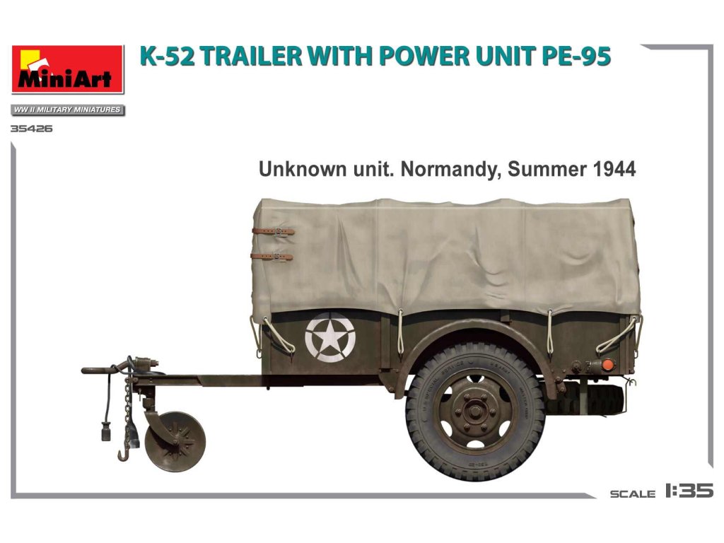 MINIART 1/35 35426 K-52 Trailer w/ Power Unit PE-95