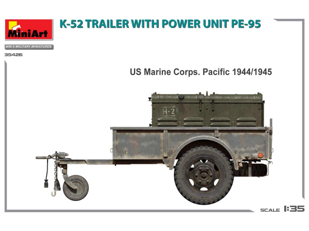 MINIART 1/35 35426 K-52 Trailer w/ Power Unit PE-95