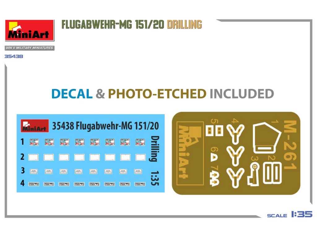 MINIART 1/35 35438 Flugabwehr-MG 151/20 Drilling