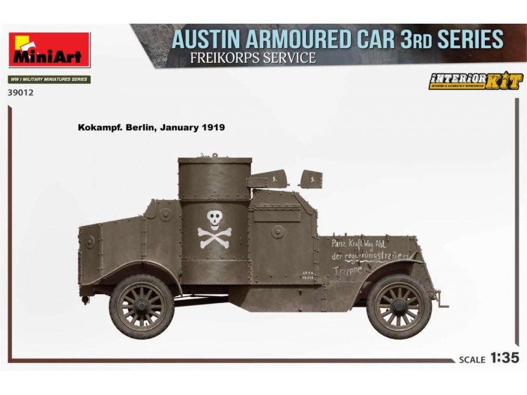 MINIART 1/35 Austin Armoured Car 3rd Series: Freikorps Service