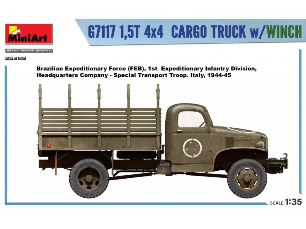 MINIART 1/35 G7117 1,5T 4×4 CARGO TRUCK w/WINCH