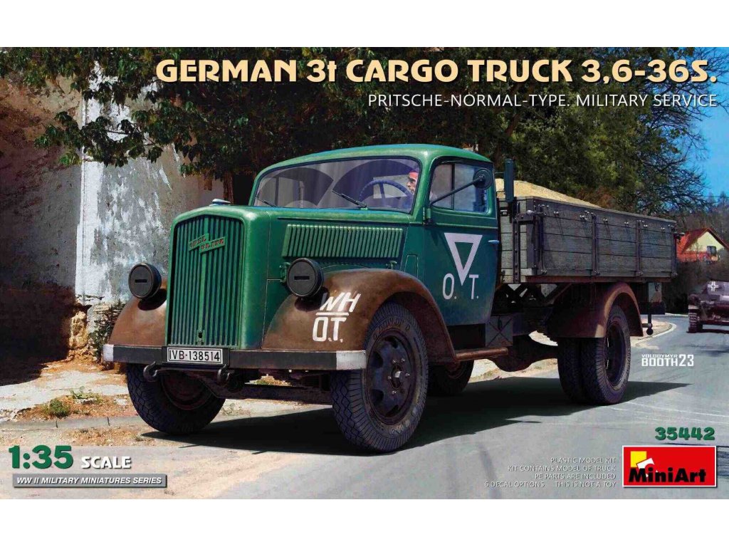 MINIART 1/35 German 3t Cargo Truck 3,6-36S. Pritsche Normal Type