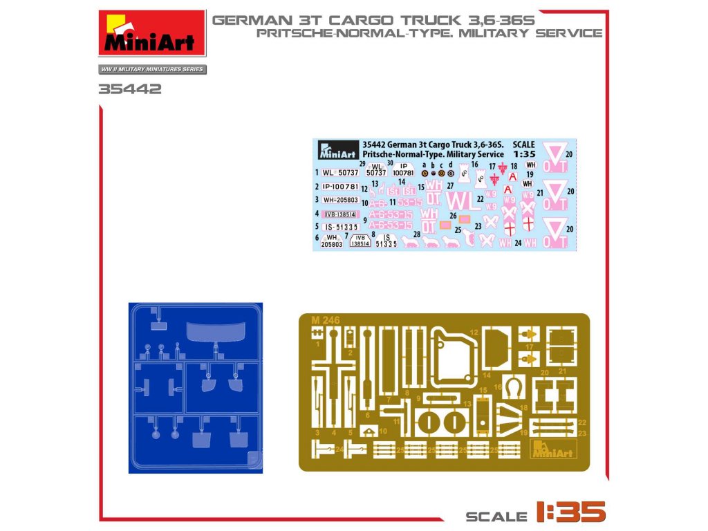 MINIART 1/35 German 3t Cargo Truck 3,6-36S. Pritsche Normal Type