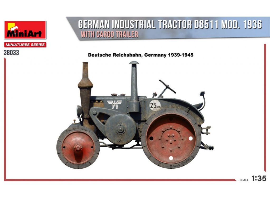 MINIART 1/35 German Industrial TRACTOR D8511 mod. 1936 with cargo trailer