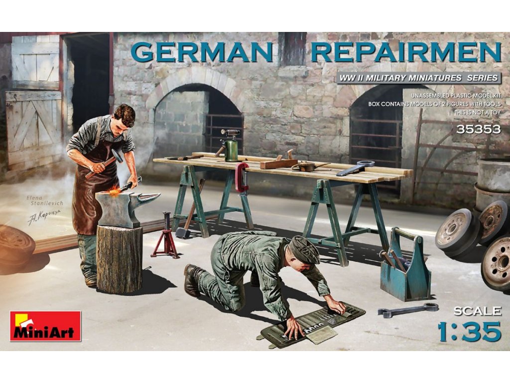 MINIART 1/35 German Repairmen 2 fig. tools
