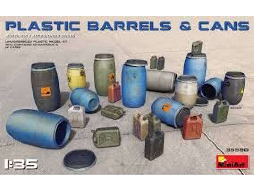 MINIART 1/35 Plastic Barells cans