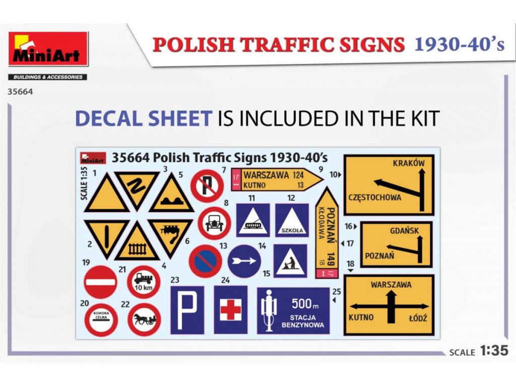 MINIART 1/35 Polish Traffic Signs 1930-40's