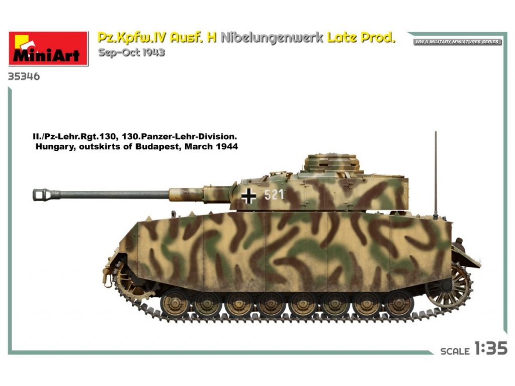 MINIART 1/35 Pz.Kpfw. IV Ausf. H Nibelungenwerk Late Prod. Sep-Oct 1943