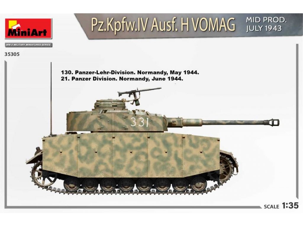 MINIART 1/35 Pz.Kpfw.IV Ausf. H VOMAG Mid Prod. July 1943