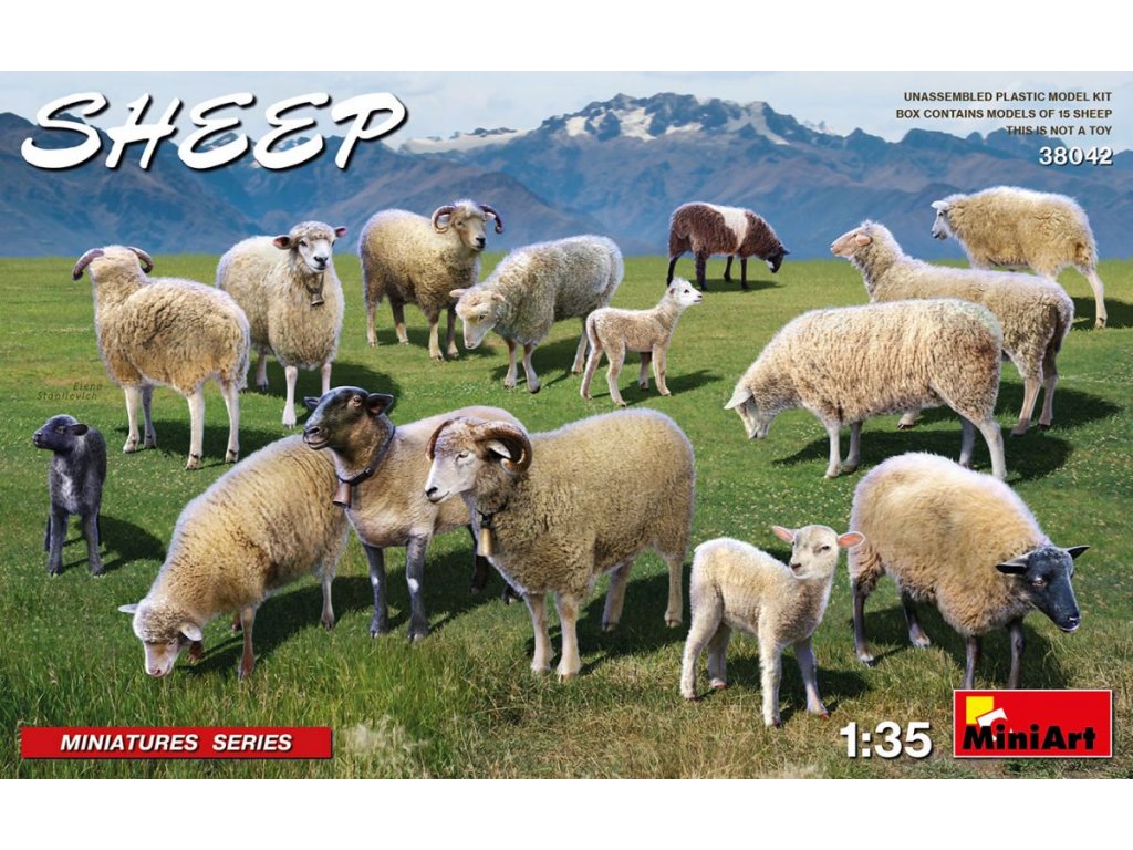 MINIART 1/35 Sheep (15 pcs.)