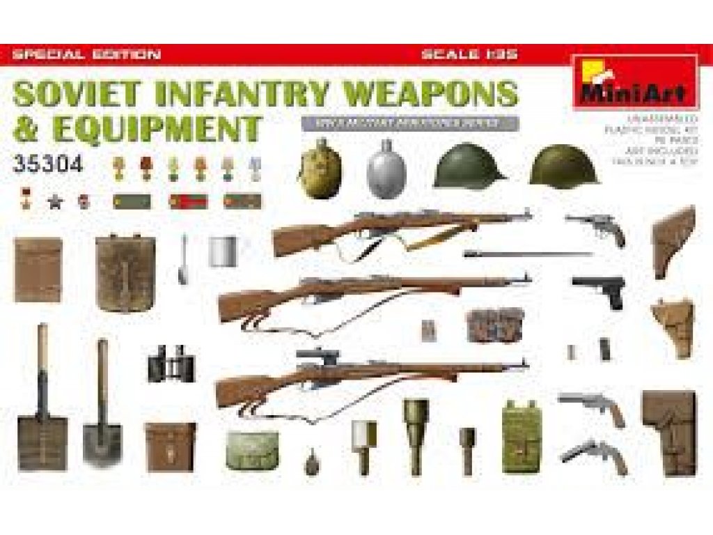 MINIART 1/35 Soviet Infantry Weapons Equipment.