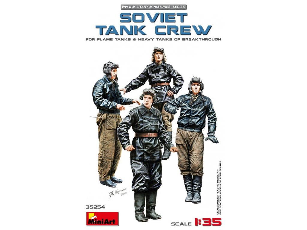 MINIART 1/35 Soviet tank crew(for Flame heavy)