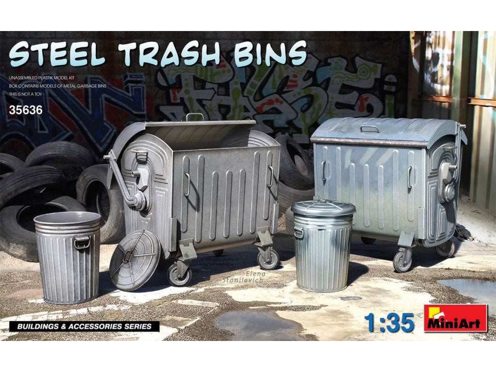 MINIART 1/35 Steel Trash Bins