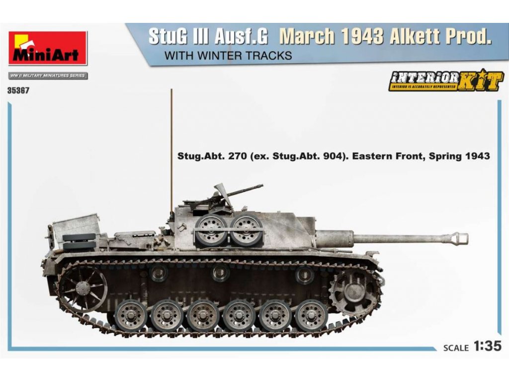 MINIART 1/35 StuG III Ausf. G March 1943 Alkett Prod. With Winter Tracks
