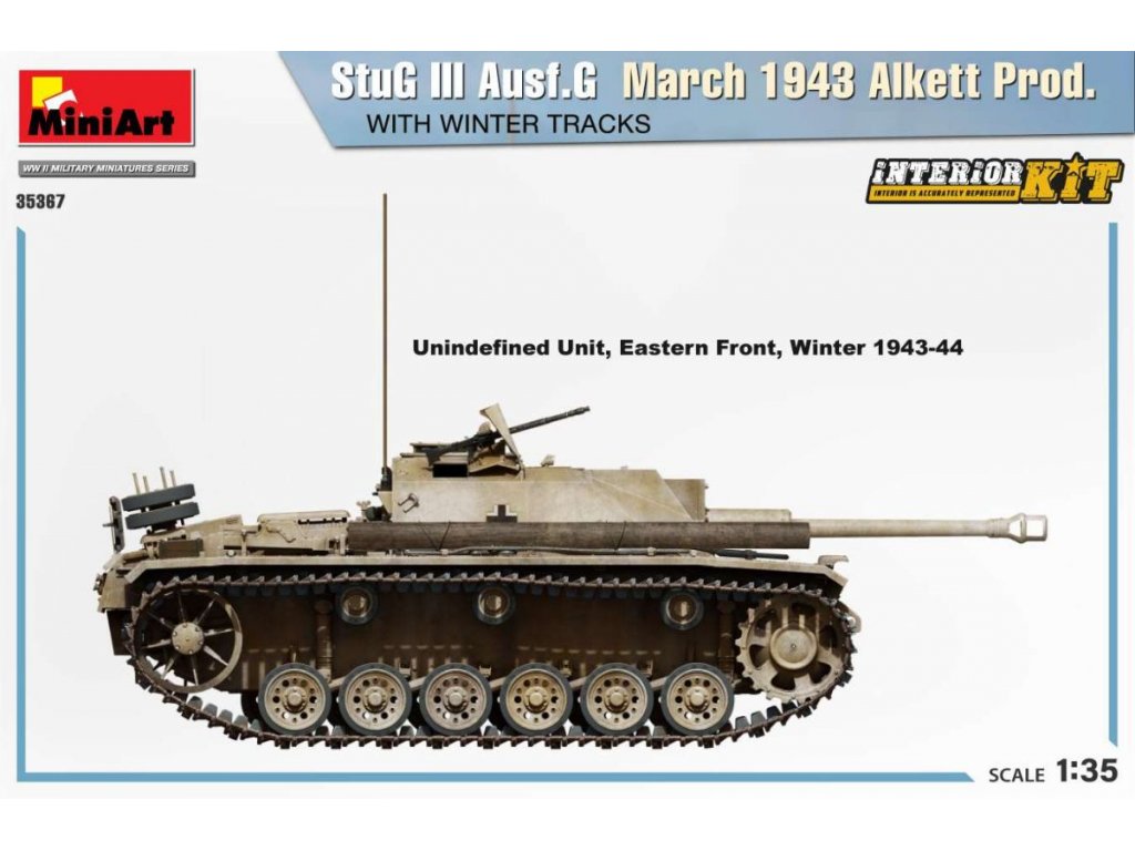 MINIART 1/35 StuG III Ausf. G March 1943 Alkett Prod. With Winter Tracks