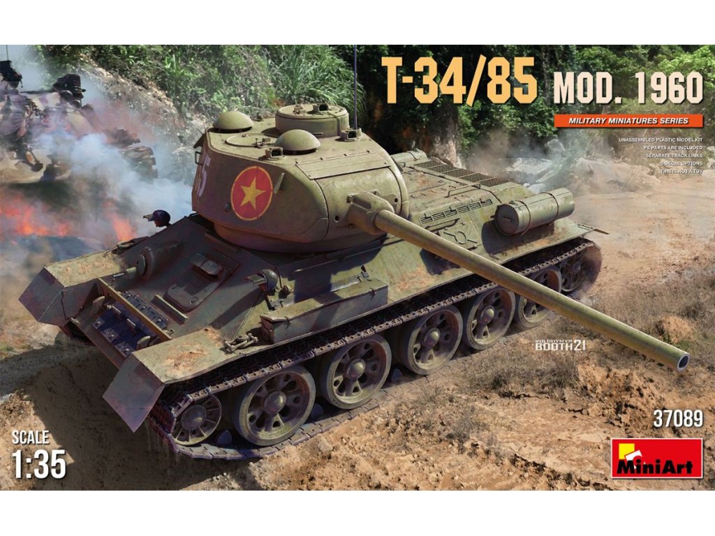 MINIART 1/35 T-34/85 Mod. 1960 (incl. PE, 5x camo)