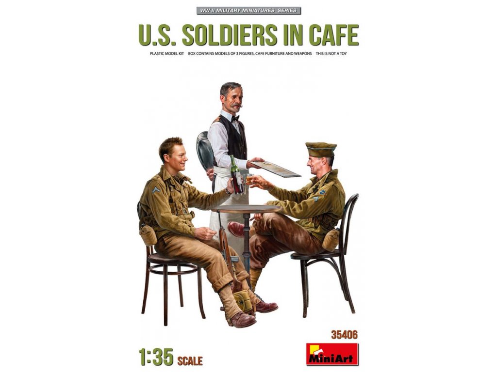 MINIART 1/35 U.S. SOLDIERS IN CAFE