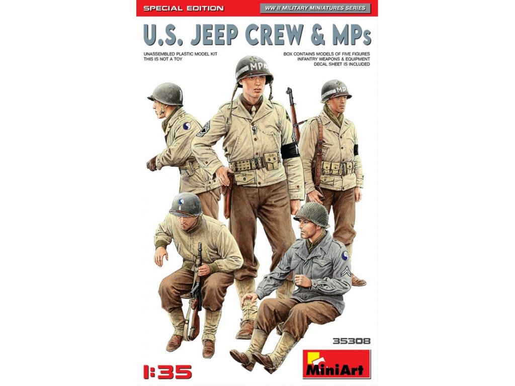 MINIART 1/35 US Jeep Crew MPs Special Edition