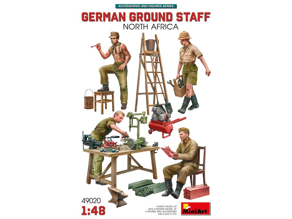 MINIART 1/48 49020 German Ground Staff North Africa