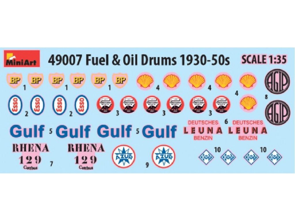 MINIART 1/48 Fuel & Oil Drums 1930-50's