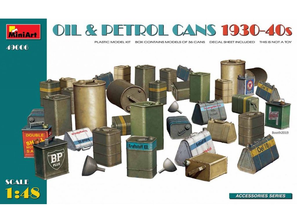 MINIART 1/48 Oil & Petrol Cans 1930-40s